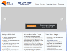 Tablet Screenshot of pacsolar.com